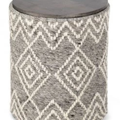 Anaya Handwoven Diamond Storage Side Table