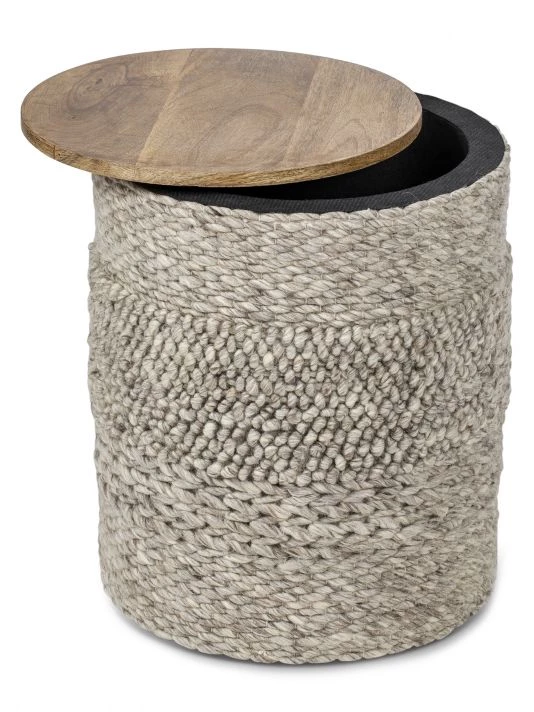 Anaya Handwoven Textured Storage Side Table 4 Anaya Handwoven Textured Storage Side Table - Image 2