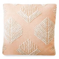 Anaya Geometric Leaf Embroidered Pillow