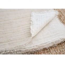 Anaya Crinkled Double Weave Linen Throw