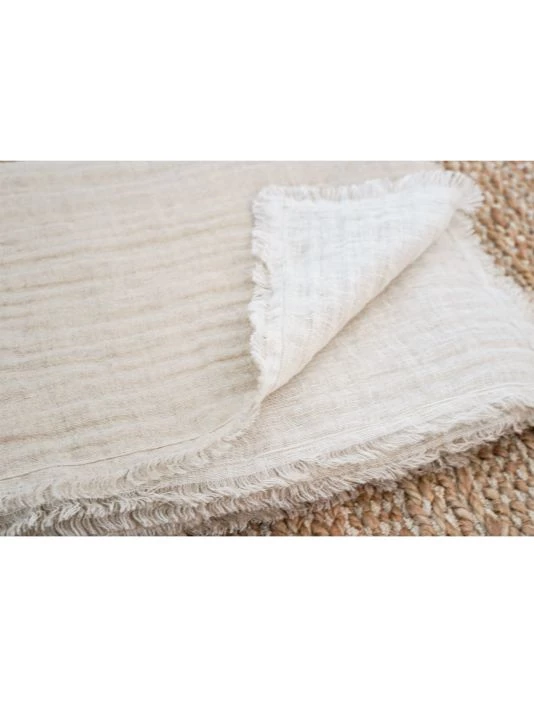Anaya Crinkled Double Weave Linen Throw 3 Anaya Crinkled Double Weave Linen Throw