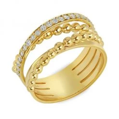 Hueb Bubbles Diamond & 18K Yellow Gold Ring