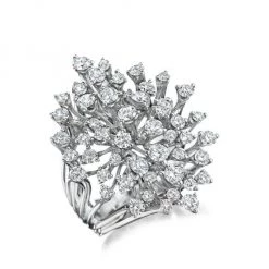 Hueb Luminus 18K White Gold & Diamond Statement Ring