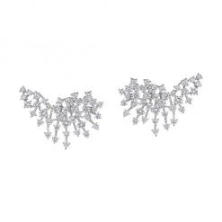 Hueb Luminus 18K White Gold & Diamond Earrings