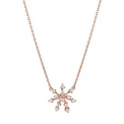 Hueb Luminus 18K Rose Gold & Diamond Starburst Pendant Necklace
