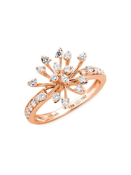Hueb Luminus 18K Pink Gold & Diamond Burst Ring 3 Hueb Luminus 18K Pink Gold & Diamond Burst Ring