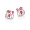 Hueb Rainbow Diamond, Ruby & 18K White Gold Ear Cuffs