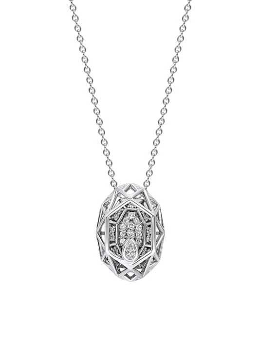 Hueb Estelar 18K White Gold & Diamonds Pendant Necklace 3 Hueb Estelar 18K White Gold & Diamonds Pendant Necklace
