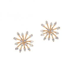 Hueb Luminus 18K Rose Gold & Diamond Burst Earrings