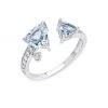 Hueb Mirage 18K White Gold, Diamond & Blue Aquamarine Open Ring -Anaya And Hueb Online Shop unnamed file 417