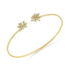 Hueb Luminus 18K Yellow Gold & Diamond Open Bangle Bracelet