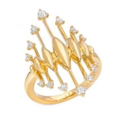 Hueb Tribal 18K Yellow Gold & Diamond Ring