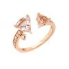 Hueb Mirage 18K Rose Gold, Diamond & Rose Morganite Open Ring