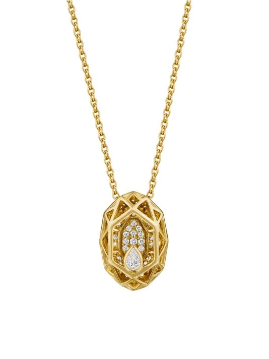 Hueb Estelar 18K Gold & Diamond Pendant Necklace 3 Hueb Estelar 18K Gold & Diamond Pendant Necklace