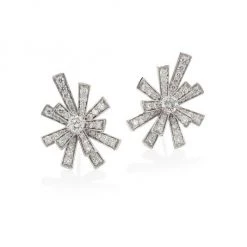 Hueb Labyrinth 18K White Gold & Diamond Earrings