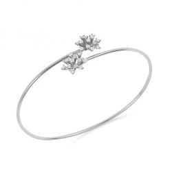 Hueb Luminus 18K White Gold & Diamond Bangle Bracelet