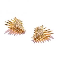 Hueb Tribal 18K Yellow Gold & Diamond Fan Spike Earrings -Anaya And Hueb Online Shop unnamed file 481