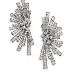 Hueb Tribal Diamond & 18K White Gold Stud Earrings