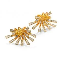 Hueb Mirage Diamond & Yellow Sapphire Stud & Ear Jacket Set