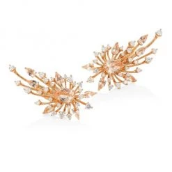 Hueb Luminus Morganite, Diamond & 18K Yellow Gold Post Earrings