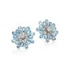Hueb Botanica 18K White Gold, Diamond & Aquamarine Snowflake Stud Earrings -Anaya And Hueb Online Shop unnamed file 500