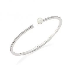 Hueb Spectrum Diamond, Pearl & 18K White Gold Bangle