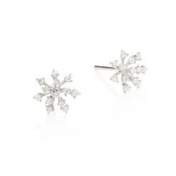 Hueb Modern Diamond & 18K White Gold Stud Earrings
