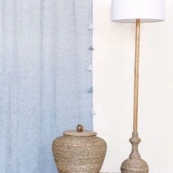 Anaya Chambray Linen Tassel Curtain