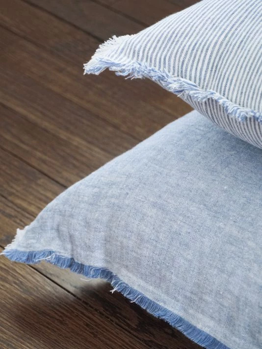 Anaya So Soft Linen Chambray Striped Down-Alternative Pillow 6 Anaya So Soft Linen Chambray Striped Down-Alternative Pillow - Image 4