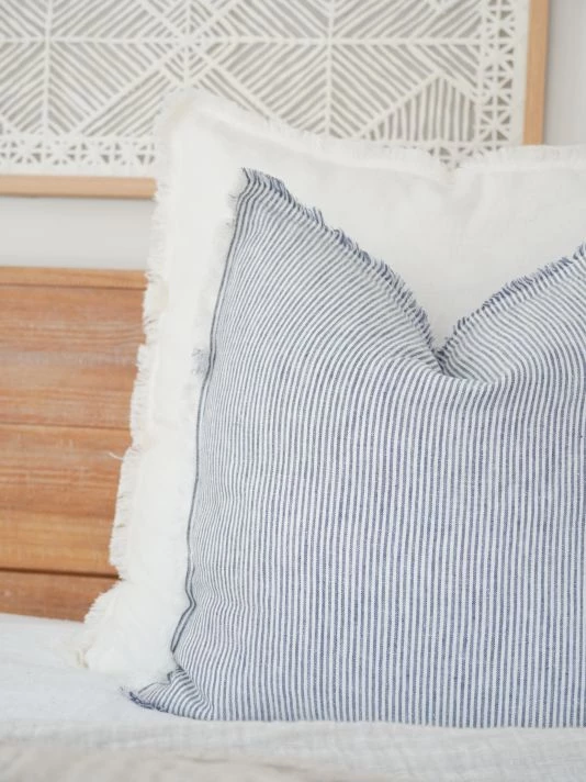 Anaya So Soft Linen Chambray Striped Down-Alternative Pillow 7 Anaya So Soft Linen Chambray Striped Down-Alternative Pillow - Image 5