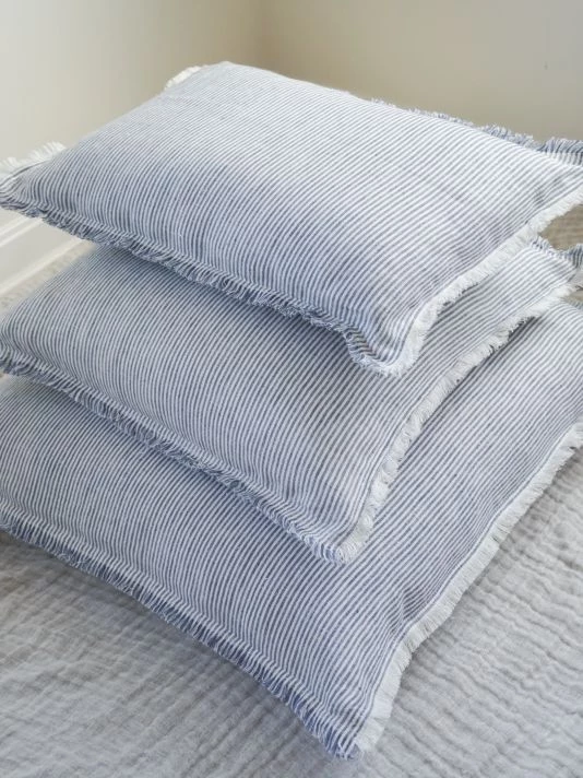 Anaya So Soft Linen Chambray Striped Down-Alternative Pillow 8 Anaya So Soft Linen Chambray Striped Down-Alternative Pillow - Image 6